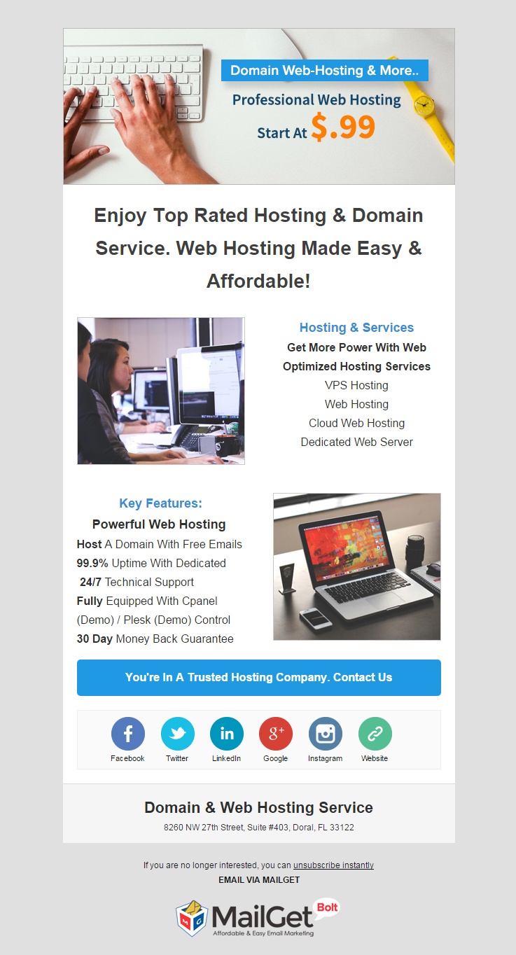 web hosting and email services reviews